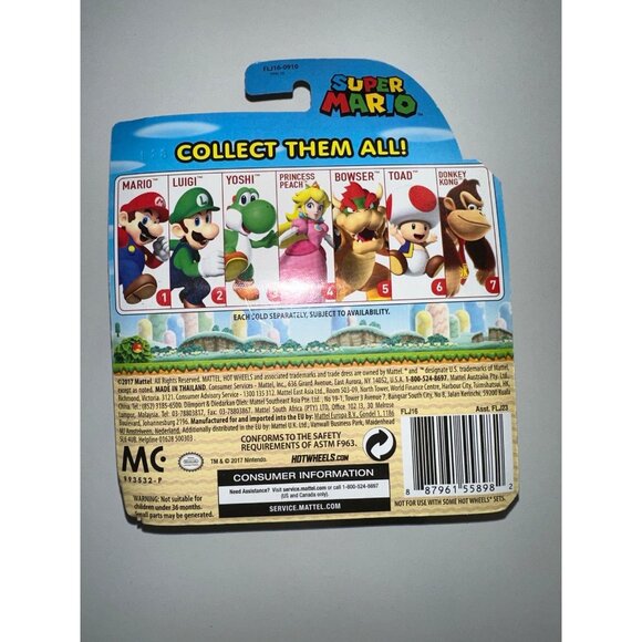 Hot Wheels Super Mario Character Car Diecast Car DONKEY KONG - Picture 2 of 2